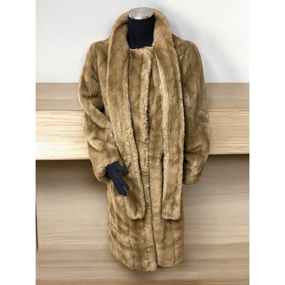 Vintage Women’s 1950’s Tissavel Of France For Country Pacer Faux Fur Coat Size L - Picture 3 of 16